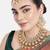 gold & white gold plated kundan pearls jewellery set