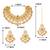 gold & white gold plated kundan pearls jewellery set