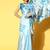 blue tie and dye satin saree