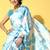 blue tie and dye satin saree