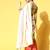 red tie and dye satin saree with embellished border