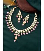 gold-plated kundan-studded jewellery set