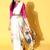 cream tie and dye satin saree