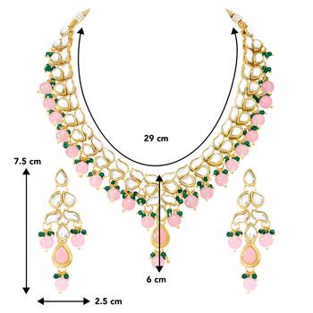 gold-plated kundan-studded jewellery set 3