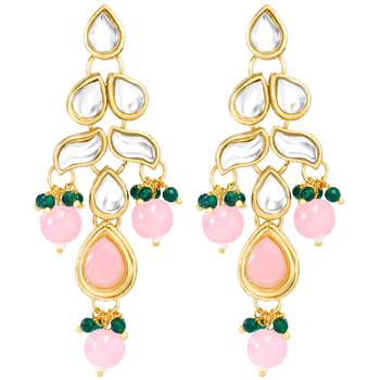 gold-plated kundan-studded jewellery set 4