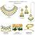 gold-plated kundan studded choker jewellery set with maang tikka
