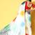multicolor tie and dye satin saree