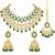 gold-plated kundan studded choker jewellery set with maang tikka