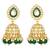 gold-plated kundan studded choker jewellery set with maang tikka