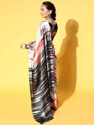 multicolor tie and dye satin saree 5