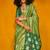 green woven design zari silk blend jamdani saree