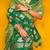 green woven design zari silk blend jamdani saree