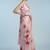 pink floral sequinned satin designer saree