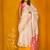 cream woven design zari silk blend jamdani saree