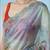 multicolor floral sequinned satin saree