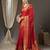 red ethnic motif zari woven kanjeevaram saree
