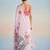 pink floral mirror work satin saree