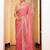 pink embellished embroidered tissue heavy work saree