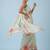 off_white floral mirror work satin designer saree