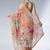 orange floral mirror work satin saree