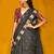 black woven design zari silk blend jamdani saree