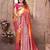 orange woven design zari silk blend designer banarasi saree