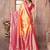 orange woven design zari silk blend designer banarasi saree