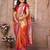 orange woven design zari silk blend designer banarasi saree