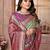 blue woven design zari silk blend designer banarasi saree