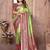 green woven design zari silk blend designer banarasi saree