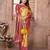 yellow woven design zari silk blend designer banarasi saree