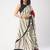 off_white striped saree
