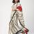 off_white striped saree