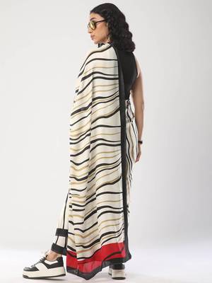 off_white striped saree 3