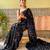 black embellished sequinned saree