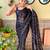 black embellished sequinned saree