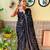 black embellished sequinned saree