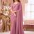 mauve embellished sequinned pure georgette saree