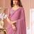 mauve embellished sequinned pure georgette saree