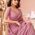 mauve embellished sequinned pure georgette saree