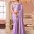 lavender embellished sequinned pure georgette saree