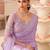 lavender embellished sequinned pure georgette saree