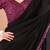 black embellished sequinned pure georgette saree