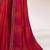red embellished sequinned pure chiffon saree