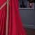 red embroidered pure chiffon saree