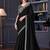 black embroidered pure chiffon saree