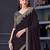 purple embroidered pure chiffon saree
