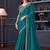 blue embroidered pure chiffon saree