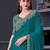 blue embroidered pure chiffon saree