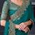 blue embroidered pure chiffon saree